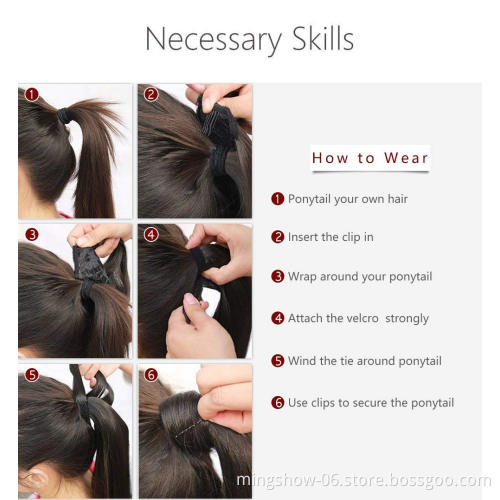 High heat drawstring synthetic hair ponytails synthetic hair ponytail extensions